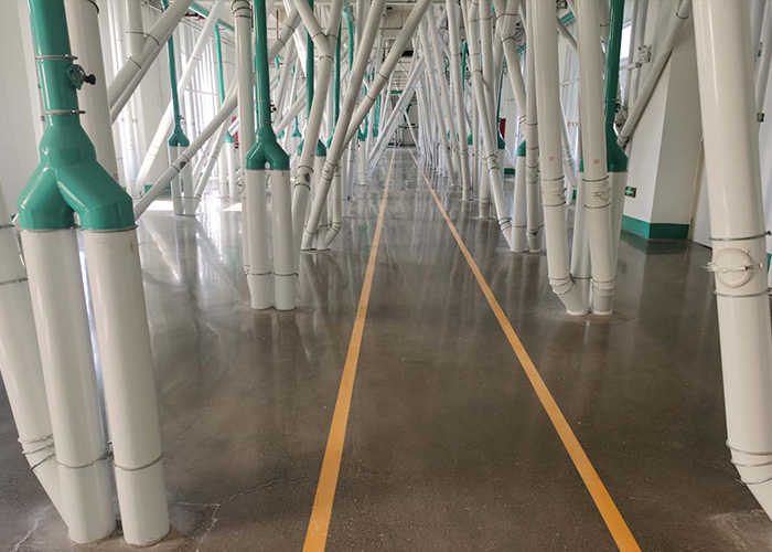 河北重點食品企業(yè)車間地面固化后的效果！